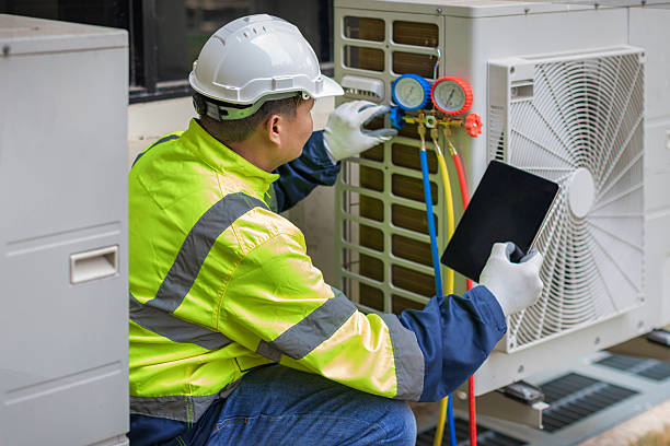 Professional Hvac technician working in Bogota, TN